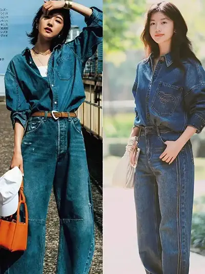 The denim top is classic and lazy, and easily captures the spring atmosphere. This combination is more outstanding