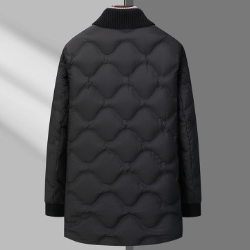 ZD knit fabric shawl collar seamless winter puffer jacket