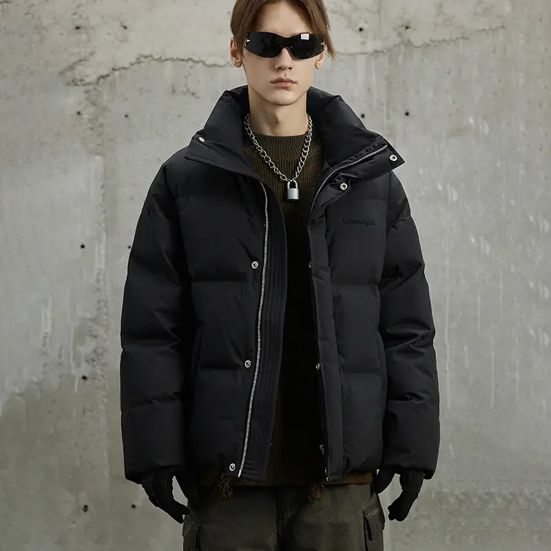 ZD embroidery logo mens winter puffer jacket