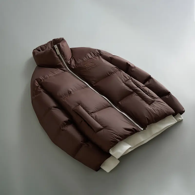 ZD custom patch white puffer jacket