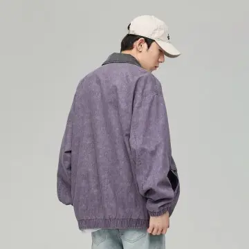 ZD contrast collar casual oversized bomber jacket