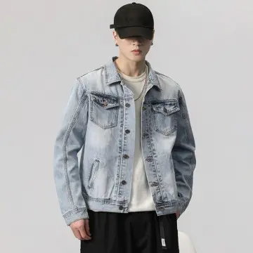 ZD classical washing denim bomber jacket