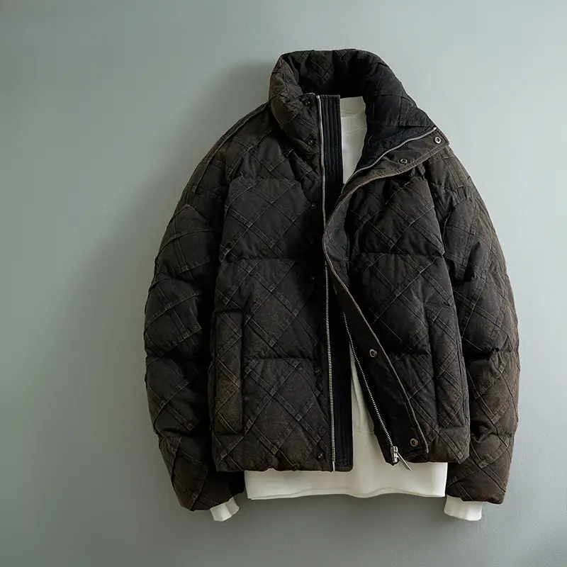 ZD vintage men winter puffer jacket