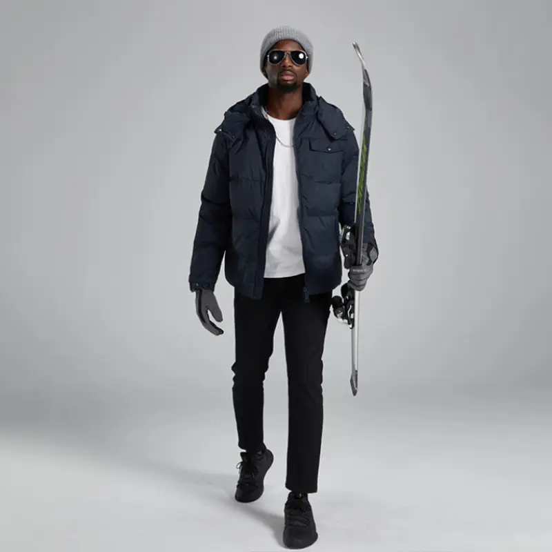 ZD winter mens hooded puffer jacket