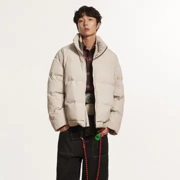 ZD Knitted contrast fake two-piece down jacket men