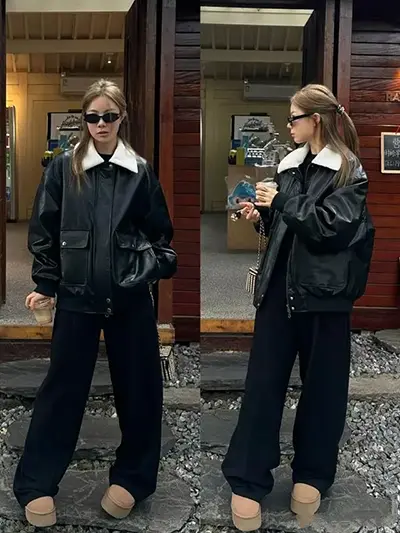 Retro leather jackets are so popular! Follow the blogger’s selection and matching style and easily wear high-end beauty