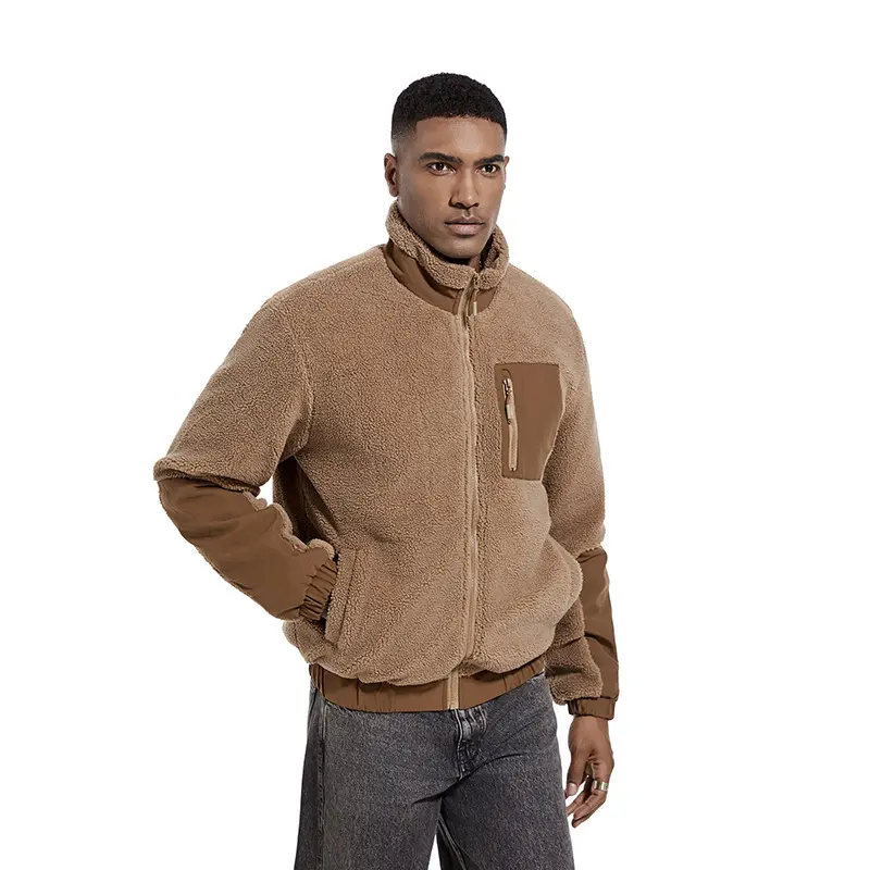 Stand-Up Collar Casual Mens Fleece Jacket.jpg