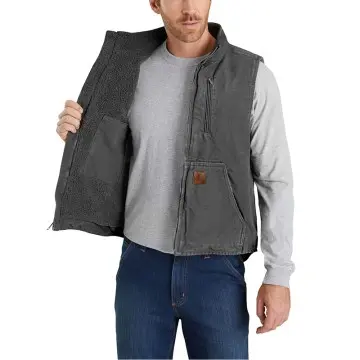 ZD sherpa canvas sleeveless jacket for men