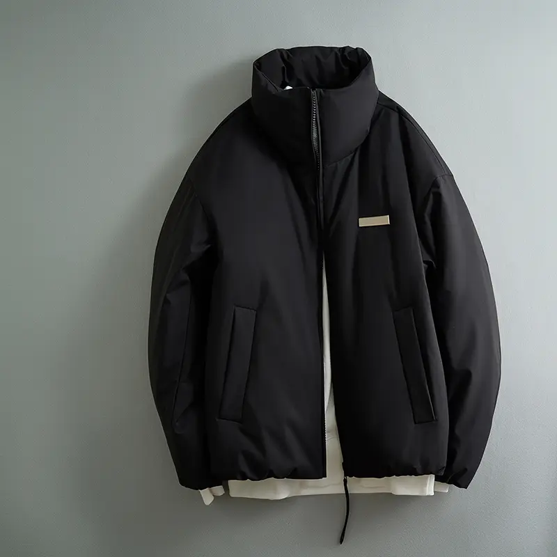 ZD custom logo mens black puffer jacket