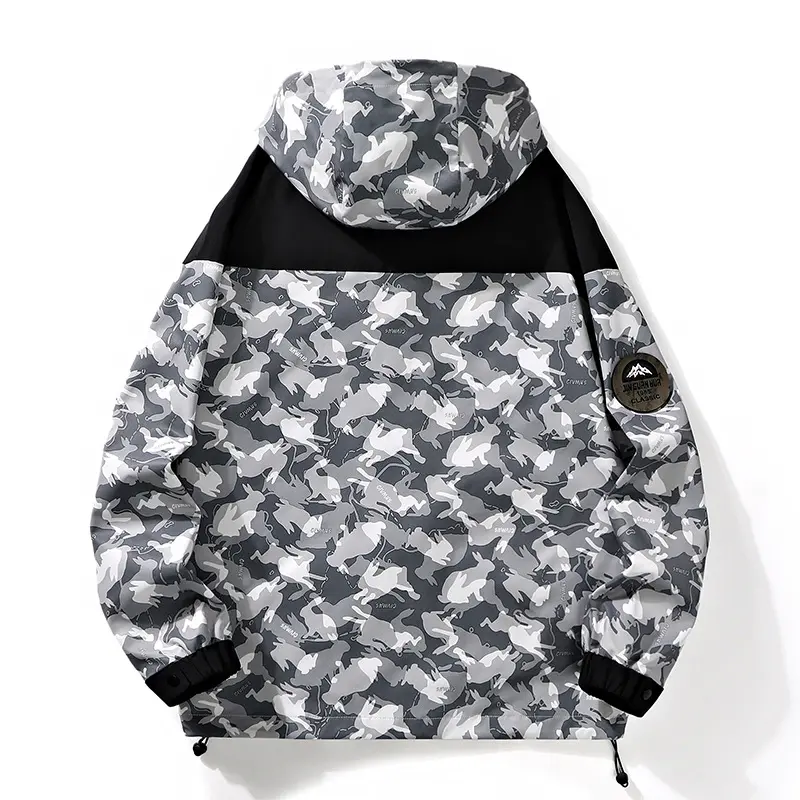 ZD custom camo print mens outdoor jackets