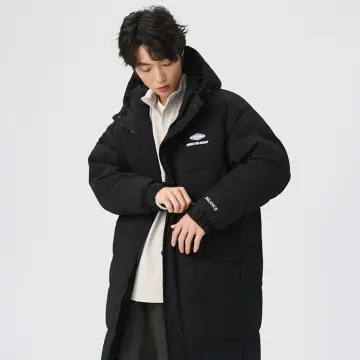 ZD Hooded mid-length black puffer jacket