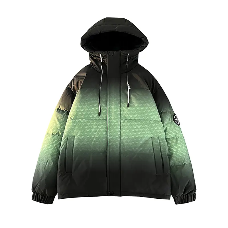 How should down jackets be cleaned?
