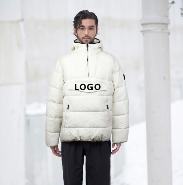 ZD QUARTER 1/4 ZIPPER NECK PULLOVER PUFFER JACKET FOR MEN