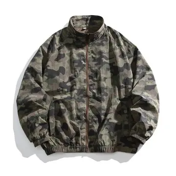 ZD stand collar zip-up camouflage jacket