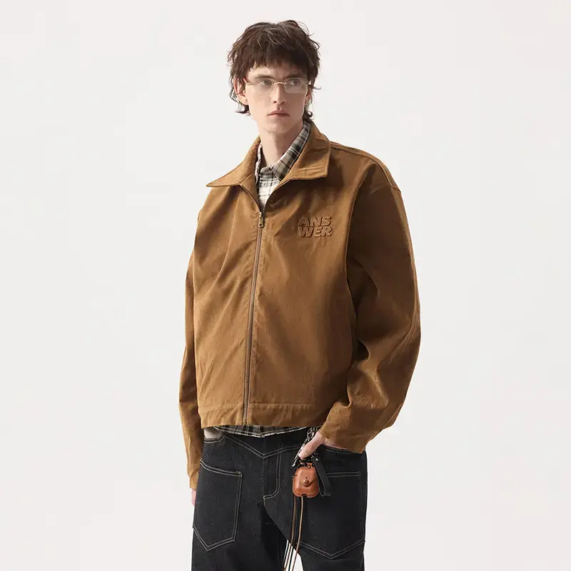 embroidery flocking logo custom suede jacket.jpg