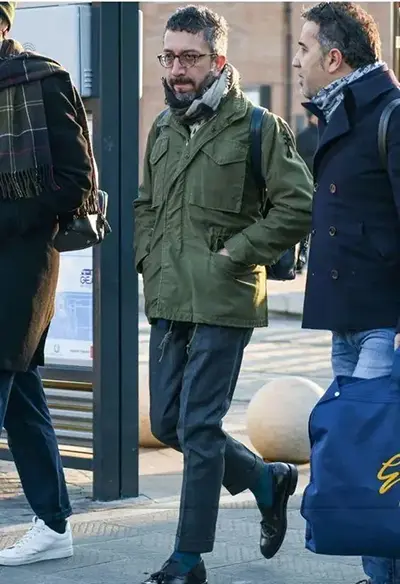 To create a retro style in winter, a “work jacket” is indispensable