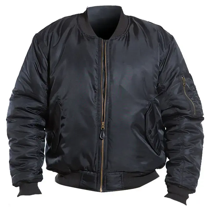 nylon fabric cotton padding flight jacket mens.jpg