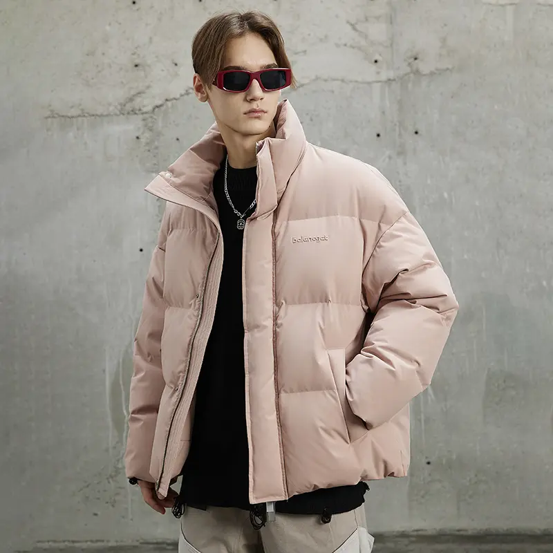 ZD embroidery logo mens winter puffer jacket