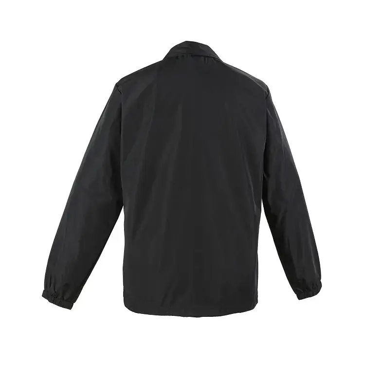 Plain Black Windbreaker Coaches Jacket.jpg