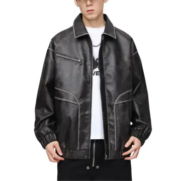ZD high street vintage leather jacket