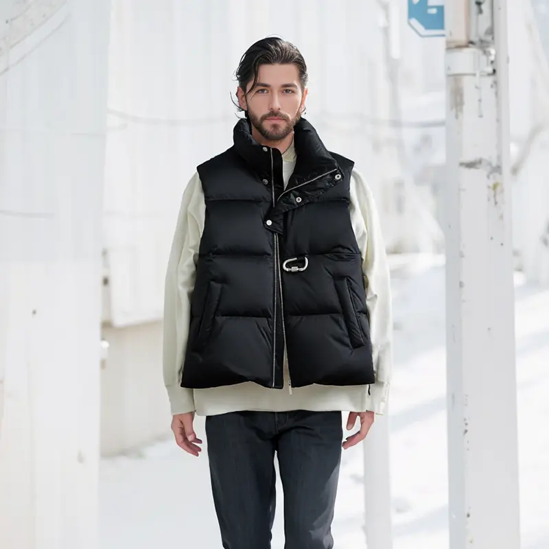 ZD sleeveless black down puffer jacket