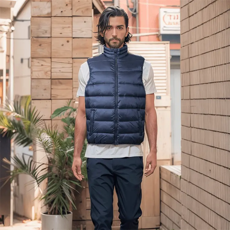 ZD Men's custom sleeveless puffer jacket
