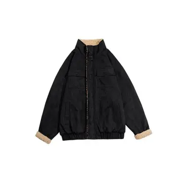 ZD zip up sherpa fleece lined jacket