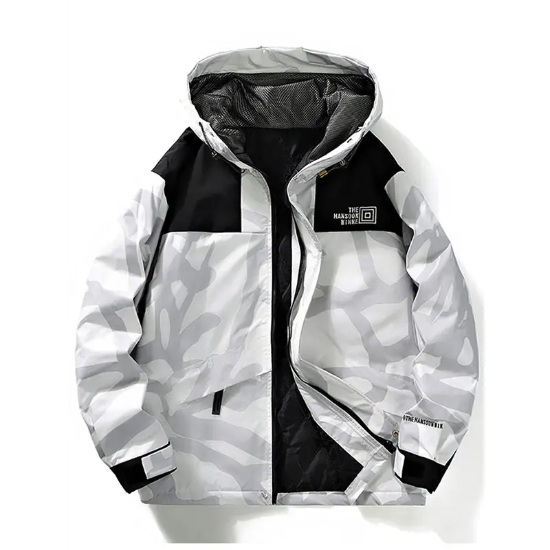 ZD mens windproof outdoor hooded puffer coat