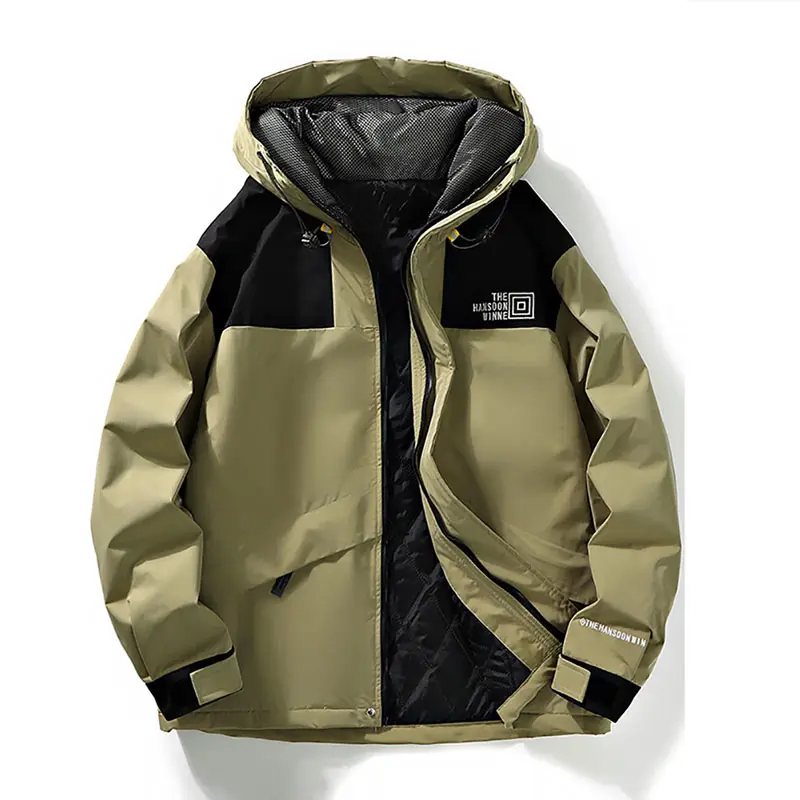 ZD mens windproof outdoor hooded puffer coat