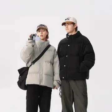 ZD elastic cuff & bottom mens black puffer jacket