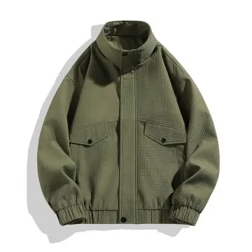 ZD stand collar vintage bomber jacket