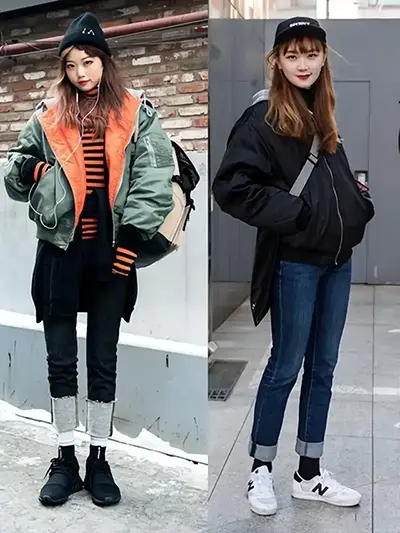 Retro style is back! Fashionistas wear bomber jackets like this,and they are very eye-catching when going out