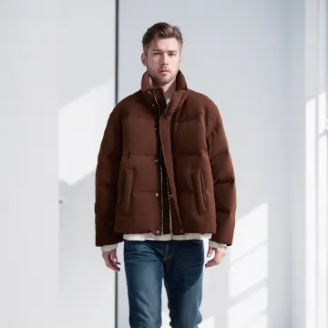 ZD custom embroidery men’s down puffer jacket