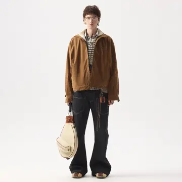 ZD embroidery flocking logo custom suede jacket