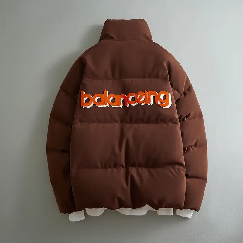 ZD custom embroidery men’s down puffer jacket