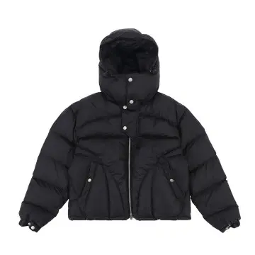 ZD oversized unisex black puffer jacket with hood