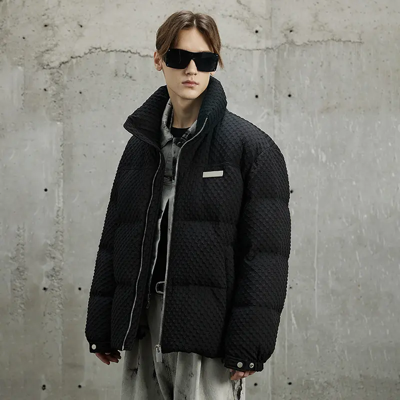 ZD high quality mens black puffer jacket