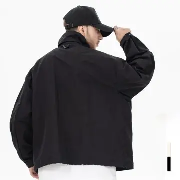 ZD Three-dimensional multi-pockets black bomber jacket