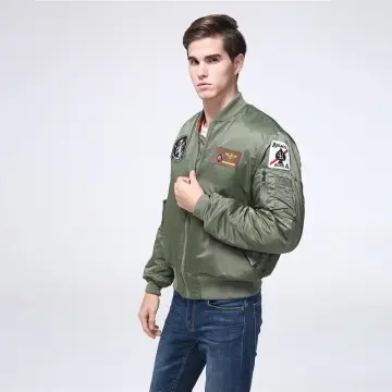 ZD custom embroidery patch pilot jacket men