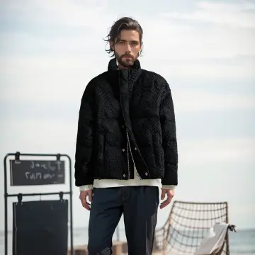 ZD stand collar down puffer jacket mens