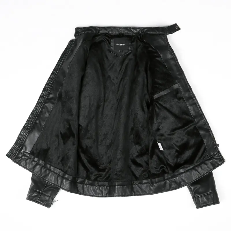 ZD custom vintage black leather jacket